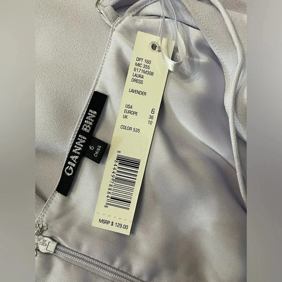 Gianni Bini Lavender Cold Shoulder Dress New Size 6 - Picture 4 of 5